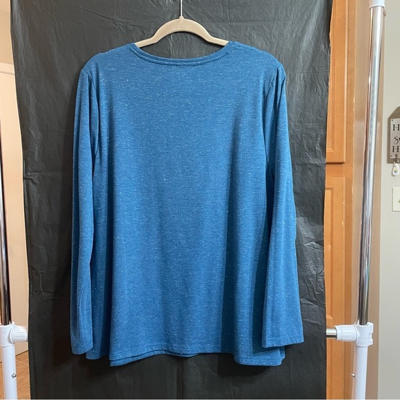 Lane Bryant Women’s Teal Speckled  14/16 Tee Sparkly Glitter Glimmer Shine - Picture 5 of 5